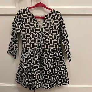 Pink Chicken 2T black , white and gold dress